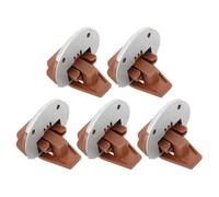 5 Ensembles Kit de Glissières de Tiroir pour Commode, Marron | Butées de Guidage, Pièces de Rechange pour Réparations et Remplacements, Pp et Alliage D'aluminium