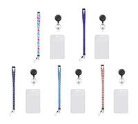 5 Ensembles Porte-cartes Transparents à Lanière, Lot | Alliage D'aluminium et Pp Polyester, Anti-rayures, pour Collectibles et Billets Importants, Usage Longue Durée