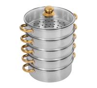 5 étages de cocotte-minute 28cm en acier inoxydable 7L casserole cocotte-minute