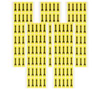 5 Feuilles Autocollants Fléchés Directionnels Jaunes 1,4x0,4 | Signalisation Solide, Fonction D’indication ’avertissement, Facile à Décoller et Coller, pour Porte et Bois