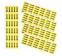 5 Feuilles Autocollants Fléchés Jaunes 1,4x0,4 Pouces, Adhésifs | Signalisation D’avertissement, Faciles à Décoller Coller, Usage Entrepôt et Usine, pour Verre et Bois
