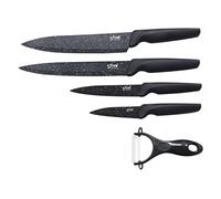 Coffret 5 Pièces Inox Couteaux 37cm Noir
