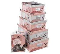 5 five simply smart 5five - 6 boîtes rose coins métal