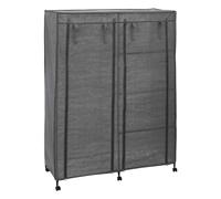 5 five simply smart 5five - Armoire Penderie Double Mobile Grise - 118 x 49 x 168 cm, Structure Métal, Housse de Protection - Dressing d'Appoint pour Chambre, Buanderie