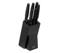 5five Bloc à couteaux Design Caractère 6 pièces 34 cm Noir