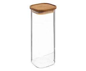 5 five simply smart 5five - bocal verre couvercle acacia 2l hermet