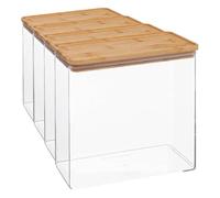5 five simply smart 5five - boîte de conservation rectangulaire couvercle bambou eske 3l (Lot de 4)