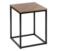 Bout de canapé ""Chevrons"" effet bois et noir 40x40cm - 5 five simply smart
