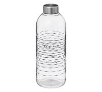 5 five simply smart 5five - Bouteille en Verre Aqua 1 L - H 25 cm, Couvercle Acier Inoxydable - Pour Boissons, Carafe de Table