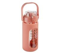 5 five simply smart 5five - bouteille en verre et silicone avec paille et housse 1l