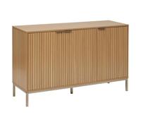 5 five simply smart 5five - Buffet Tasso 3 Portes Effet Bois Naturel - 2 Étagères - 4 Compartiments - Fermeture Silencieuse - Salon