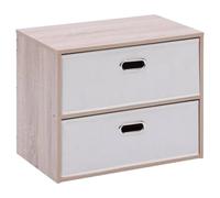 5five Commode Dress Up 2 tiroirs Beige en panneau de fibres de bois 50x30x40 cm