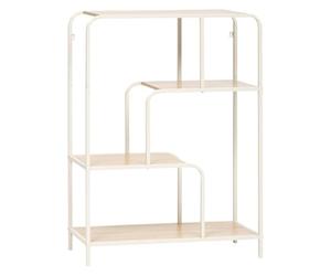 5 five simply smart 5Five - Console Curvy Beige en Métal et MDF - 76x27x101cm - Meuble de Rangement Fonctionnel pour Salon, Entrée, Salle à Manger, Mobilier Pratique