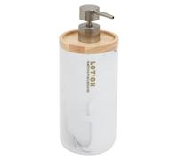 5 five simply smart 5Five - Distributeur à Savon Lea Blanc en Polyrésine - 842ml - 9x9x22,7cm - Accessoire de Salle de Bain, WC, Cuisine, pour Savon et Liquide - Vaisselle