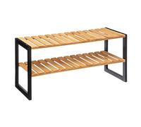5 five simply smart 5five - Étagère à Chaussures Empilable 6 Paires - Bambou, 2 Niveaux, 70 cm - pour Entrée, Placard, Dressing