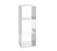 5 five simply smart 5five - Étagère Colonne Mix'N'Modul Blanche - 3 Cases, L 34,5 x P 32 x H 100,5 cm - Meuble de Rangement pour Salon, Chambre, Bureau