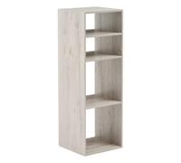 5five - Étagère Colonne Modulable Mix'n Modul - Effet Chêne Gris, 4 Cases, H 100,5 cm - Meuble de Rangement pour Salon, Chambre, Bureau