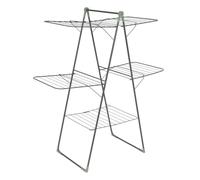 5 five simply smart 5five - Étendoir à Linge Pliant Pont Mojave 30 Mètres, L 126,5 x H 146 cm en Acier - Séchoir pour Intérieur, Buanderie
