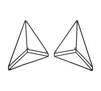 5 five simply smart 5five - Lot de 2 Équerres Murales Twinfix Noir - 18 x 12 x 19 cm - Métal Filaire - pour Création d'Étagère, Support Tablette