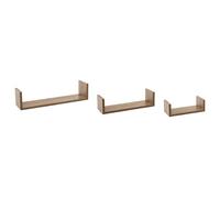 5five – Lot de 3 étagères murales Fixy – Effet bois naturel MDF bois clair