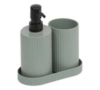5 five simply smart 5five - lot Distributeur de Savon et gobelet strié Vert