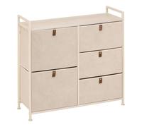 Rangement 5 tiroirs TISSA - Beige