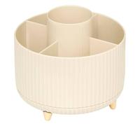 5 five simply smart 5Five - Organiseur ALBA Beige - 14,5x14,5x12,5cm - Rangement Salle de Bain, Organisateur Cosmétiques, Accessoire Beauté