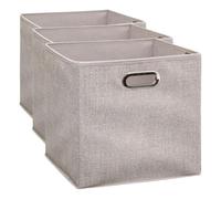 5 five simply smart 5five - panier tissu 31x31cm mix n modul beige chiné (Lot de 3)