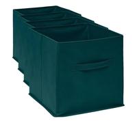 5 five simply smart 5five - panier tissu 31x31cm mix n modul bleu pétrole (Lot de 4)