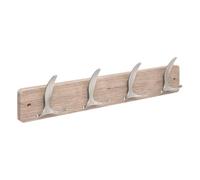 5 five simply smart 5Five - Patère Murale ALY Gris en Bois et Zinc - 4 Têtes - 45x6x10,5cm - Crochets, Accessoire Maison, Utilisation Quotidienne