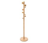 Paris Prix – Porte-manteau Five Simply Smart en bambou 8 accroches – Beige