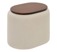 5 five simply smart 5five - Pot à Cotons argileo Ovale 9x12cm Beige