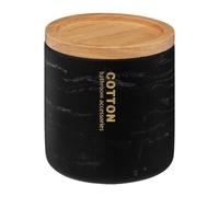 5 five simply smart 5five - Pot à Cotons Noir léa Couvercle Bambou