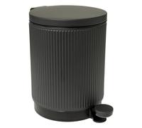 5 five simply smart 5five - Poubelle à Pédale Onyx Ardoise 5 L, 27 x 29 cm, Seau Amovible - pour Salle de Bain, Bureau, WC