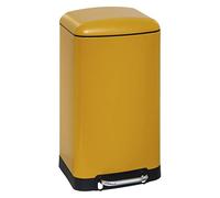 5 five simply smart 5Five - Poubelle de Cuisine Ariane 30L en Métal Jaune - Seau Amovible et Poignée Arrière - Fermeture Silencieuse
