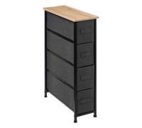 Rangement 4 tiroirs tissu gris anthracite - 5 five simply smart