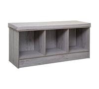 Paris Prix – Banc 3 cases Mix N' Modul – 2 en 1 rangement bois effet chêne gris