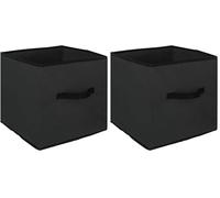 5 five simply smart Boite de Rangement 31 X 31 noir (Lot de 2)