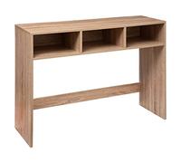 Meuble Console Bois clair 3 niches de rangement H 75 cm