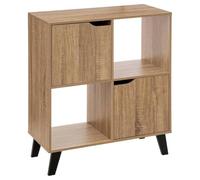 Etagère 4 cases Mix naturel 2 portes Ceda