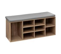 Paris Prix – Meuble banc à chaussures – 5 five simply smart – 8 paires – Effet chêne naturel