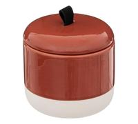 5 five simply smart - Pot à Coton et Cotons-tiges en céramique Terre de Sienne FIVE-174705C Marron