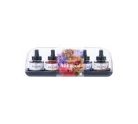 5 Flacons D'encre Acrylique Ecoline Assortiment Supplémentaire 30 Ml