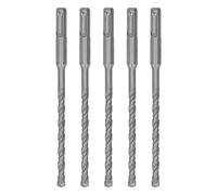 5 forets à percussion rotatifs, forets à mèche en carbure pour béton, brique et pierre, ensemble de 160 mm à 2 cannelures auto-centrantes pour maçonnerie, compatible avec et (7 mm)