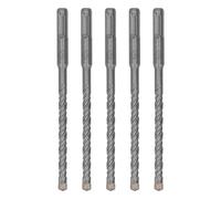 5 forets à percussion rotatifs, forets à mèche en carbure pour béton, brique et pierre, ensemble de 160 mm à 2 cannelures auto-centrantes pour maçonnerie, compatible avec et (8 mm)
