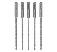 5 forets à percussion rotatifs, forets à mèche en carbure pour béton, brique et pierre, ensemble de 160 mm à 2 cannelures auto-centrantes pour maçonnerie, compatible avec et (5 mm)