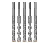 5 forets à percussion rotatifs, forets à mèche en carbure pour béton, brique et pierre, ensemble de 160 mm à 2 cannelures auto-centrantes pour maçonnerie, compatible avec et (15 mm)