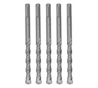 5 forets à percussion rotatifs, forets à mèche en carbure pour béton, brique et pierre, ensemble de 160 mm à 2 cannelures auto-centrantes pour maçonnerie, compatible avec et (12mm)