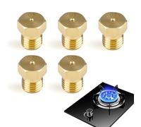 5 Gicleurs Gaz Butane Universels, Injecteurs pour Gazinière, Cuisinière et Plaque de Cuisson, Kit de Conversion Gaz de Ville au Butane 0,5/0,7/0,87/1,02 mm