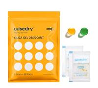 5 Grammes[60 Paquets] Gel de Silice sachets Deshydratant avec perle orange silicone Indicateur d'humidité absorbeur d humidite pour Élimination de l'humidité Déshumidificateur de qualité alimentaire